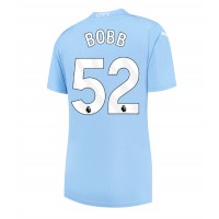 Camisa de Futebol Manchester City Oscar Bobb #52 Equipamento Principal Mulheres 2023-24 Manga Curta